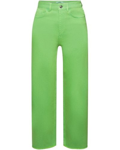 Esprit High-waist-Jeans Hose mit hohem Bund und geradem Bein - Grün