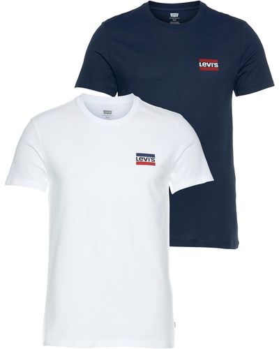 Levi's Levi's® T-Shirt LE 2PK CREWNECK GRAPHIC (2-tlg) - Blau