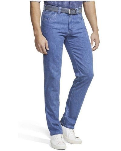 Meyer 5-Pocket-Jeans blau (1-tlg)