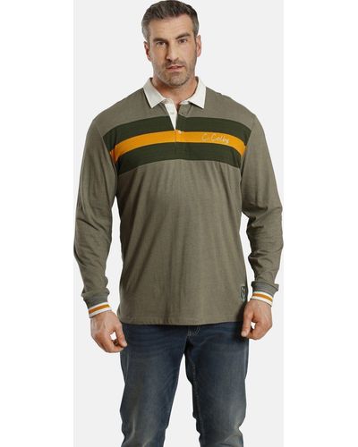 Charles Colby Sweatshirt EARL GARWY stylisch in Colour-Blocking - Grün