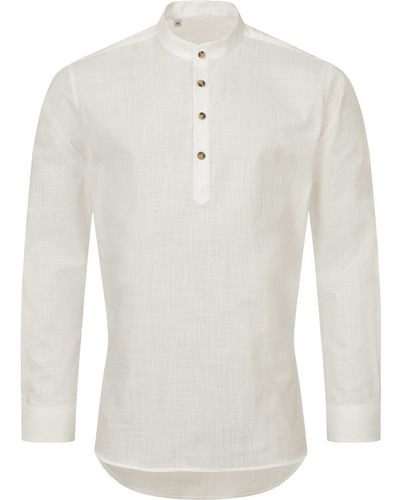 Indumentum Leinenhemd Hemd H-346 - Weiß