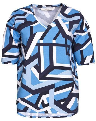 SER T- Shirt Grafik Design W4240108 auch in groß Größen - Blau
