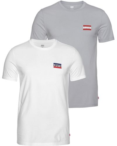 Levi's Levi's® T-Shirt LE 2PK CREWNECK GRAPHIC (2-tlg) - Weiß