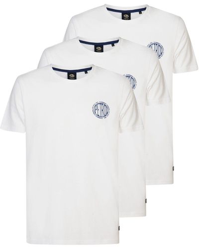 Petrol Industries T-Shirt Multipack (Packung, 3er-Pack) - Weiß