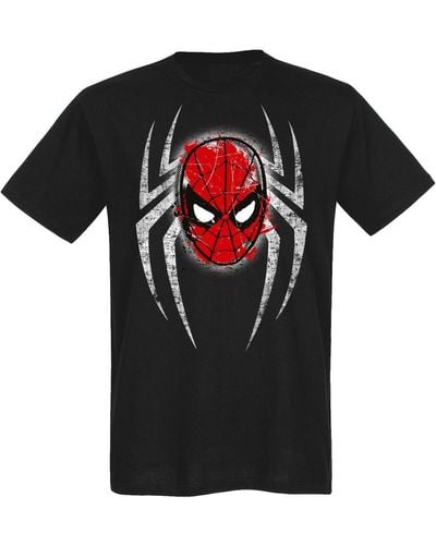 Marvel T-Shirt Spiderman Spider Mask - Schwarz