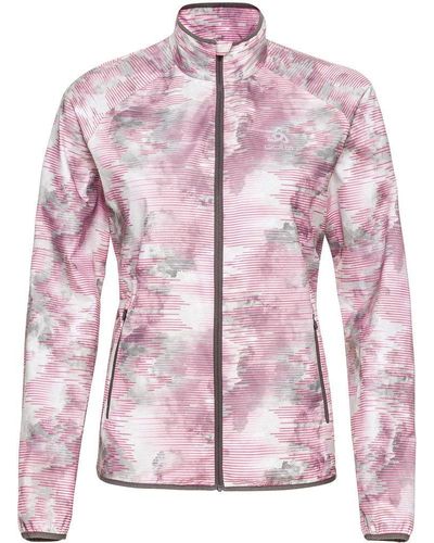 Odlo Kurzjacke Jacket Essential Light Print - Pink