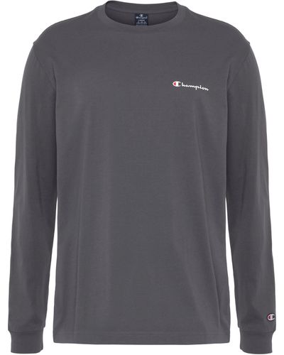 Champion Shirt Classic Crewneck Long Sleeve T-Shir - Grau