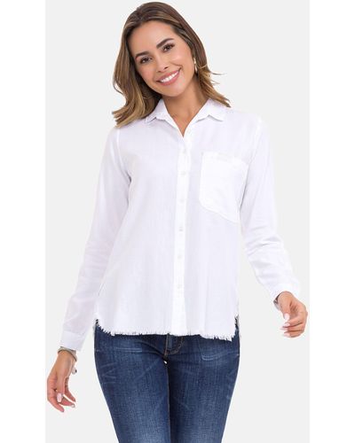 Cipo & Baxx Klassische Bluse aus reiner Baumwolle - Weiß
