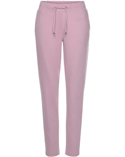 Lascana Jogger Pants mit sportlichen Seitenstreifen, Loungewear - Pink