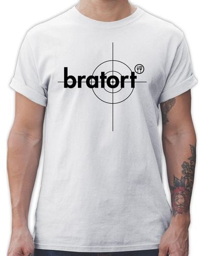 Shirtracer T-Shirt Bratort Grillzubehör & Grillen Geschenk - Weiß