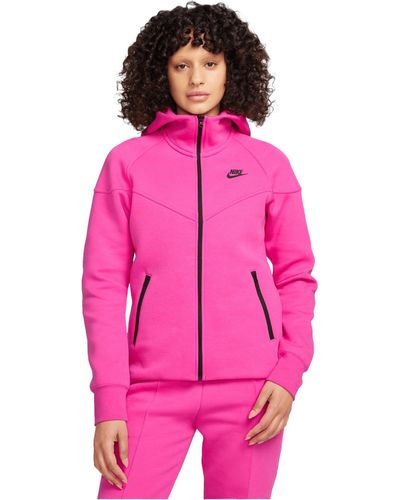 Nike Allwetterjacke Tech Fleece Windrunner Kapuzenjacke - Pink