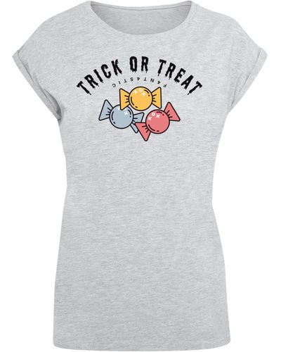 F4NT4STIC T-Shirt Trick Or Treat Halloween Print in Weiß | Lyst DE