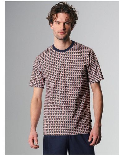 Trigema T-Shirt mit abstraktem Muster (1-tlg) - Grau