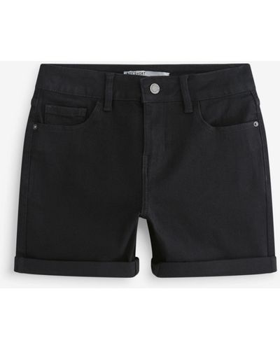 Next Jeansshorts Boy-Shorts aus Denim, Kurzgröße (1-tlg) - Schwarz