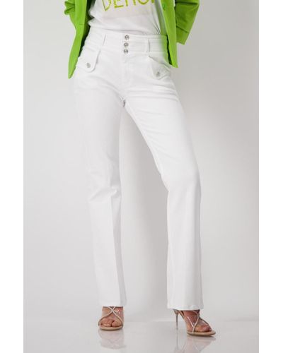 Monari Regular-fit-Jeans Hose - Weiß