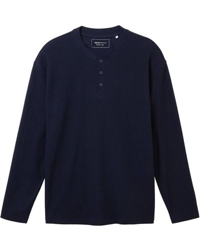 Tom Tailor Langarmshirt (1-tlg) - Blau