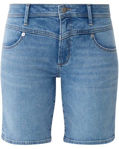 S.oliver Bermudas Jeans-Bermuda Betsy / Fit / Mid Rise / Slim Leg - Blau