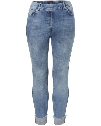 Via Appia Due 7/8-Jeans Modische Schlupfjeans in unifarbenem Design - Blau