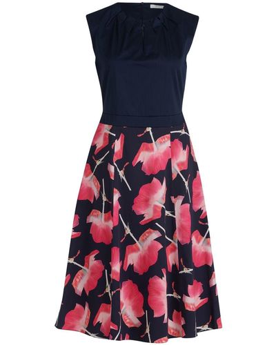BETTY&CO Sommerkleid Kleid Lang ohne Arm - Rot