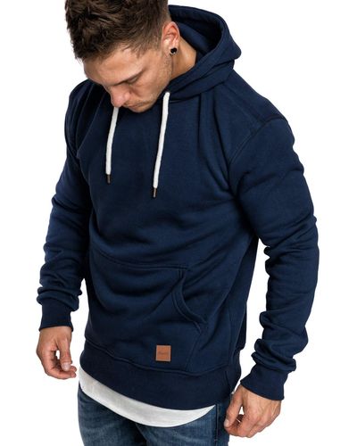 REPUBLIX Sweatshirt GRIFFIN Basic Kapuzenpullover Hoodie - Blau