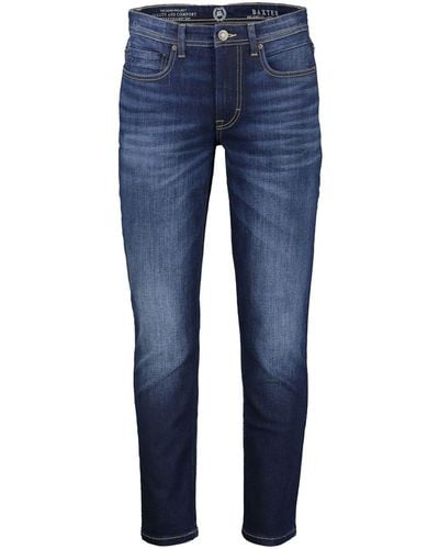 Lerros 5-Pocket-Jeans Baxter mit leichten Abriebeffekten - Blau