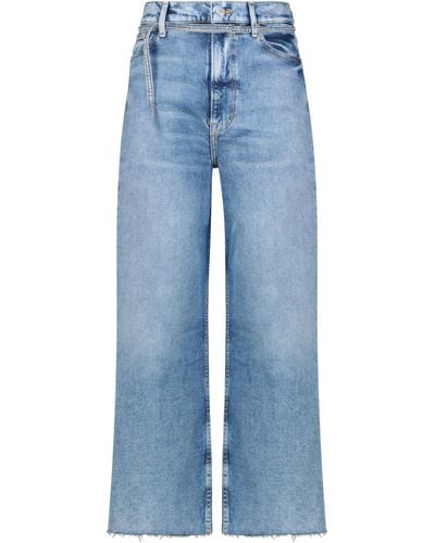 BOSS 5-Pocket- Jeans THE MARLENE Wide Crop Fit (1-tlg) - Blau