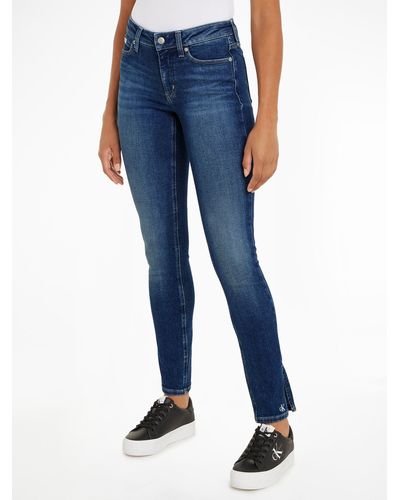 Calvin Klein Calvin Klein -fit-Jeans MID RISE SKINNY in klassischer 5-Pocket-Form - Blau