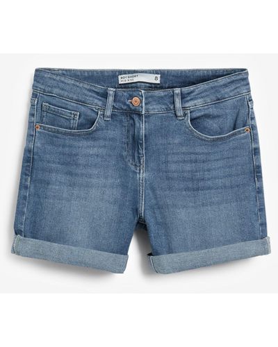 Next Jeansshorts Denim-Shorts im Boyfriend-Look (1-tlg) - Blau