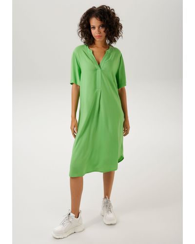 Aniston CASUAL Blusenkleid in trendigen Farben - Grün