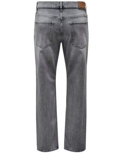 Only & Sons Regular-fit-Jeans ONSEDGE STRAIGHT MG 8202 TAI DNM NO - Grau