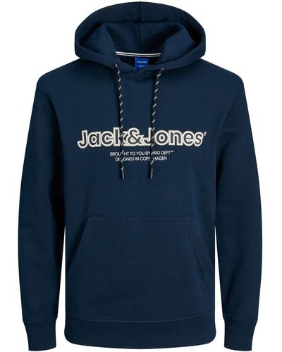 Jack & Jones Hoodie Lakewood Kapuzensweatshirt (1-tlg) - Blau