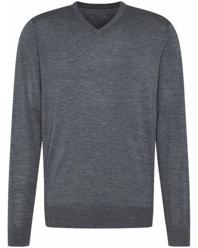 Bugatti V-Ausschnitt-Pullover 7300-95530 - Grau