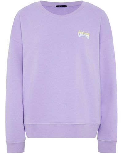 Chiemsee Sweatshirt Sweater mit Logo- und Sunset-Motiv 1 - Lila
