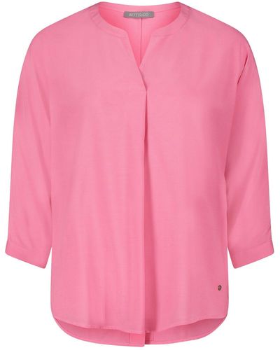 BETTY&CO Klassische Bluse Lang 3/4 Arm - Pink