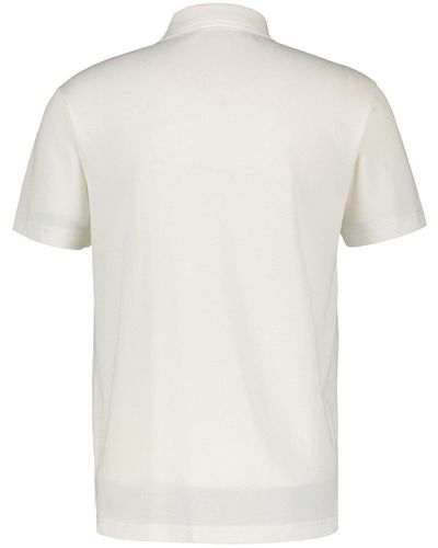 Lerros Poloshirt in sportiver Waffelpiquéqualität - Weiß