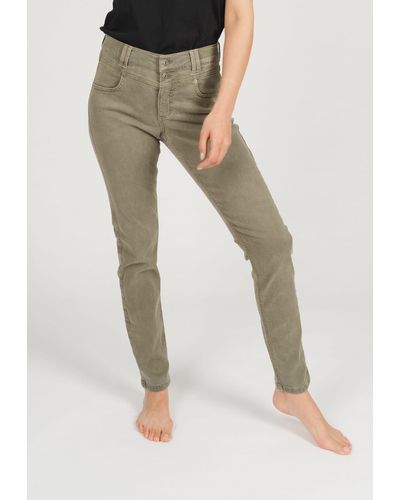 ANGELS Slim-fit- Jeans Skinny Button mit Coloured Denim - Grün