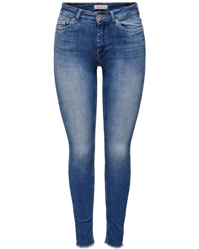 ONLY Regular-fit-Jeans ONLBLUSH MID SK ANK RW DNM REA1319 - Blau