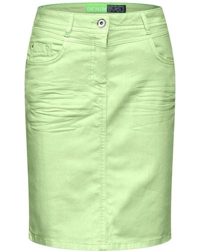 Cecil Sommerrock Style Denim Skirt Color - Grün