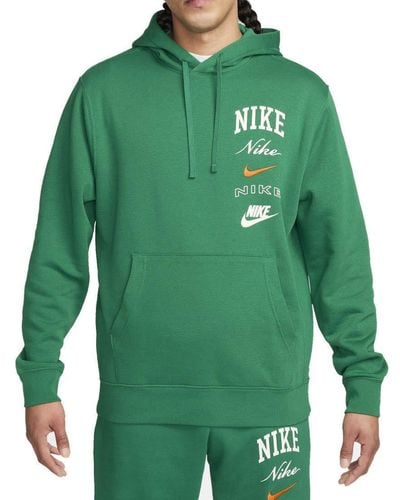 Nike Sweatshirt M NK CLUB BB PO HDY STACK GX - Grün