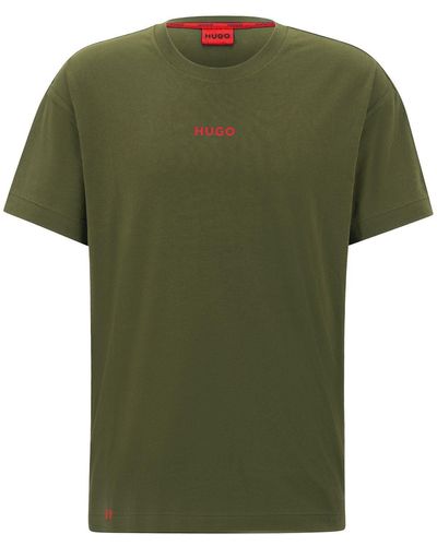HUGO Kurzärmliges Logo in der Mitte T-Shirt in Lila für Herren | Lyst DE