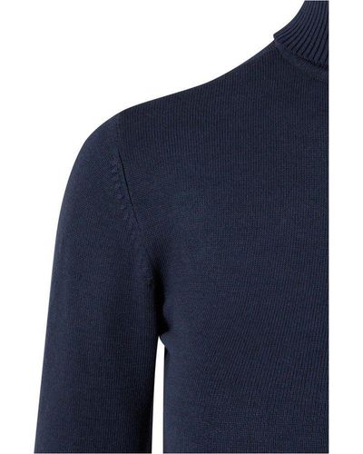 Urban Classics Rundhalspullover Ladies Knitted Turtleneck Sweater - Blau