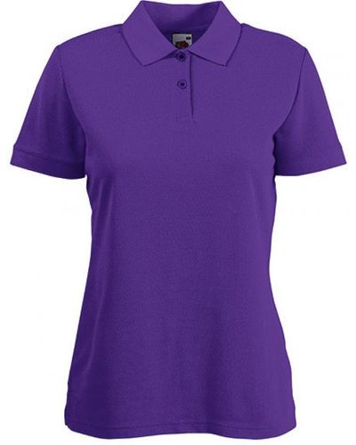 Fruit Of The Loom Lady-Fit 65/35 Poloshirt - Lila