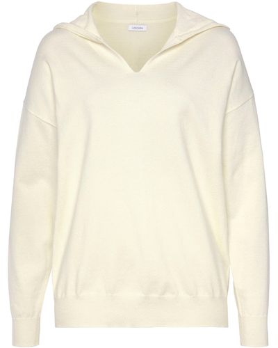 Lascana Strickpullover -Kapuzensweatshirt aus weicher Viskosemischung, Loungewear - Natur