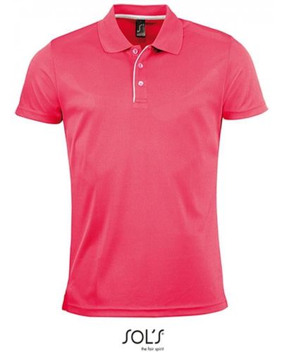 Sol's Poloshirt Mens Sports Polo Shirt Performer - Pink