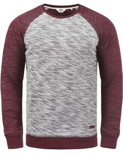 Solid Sweatshirt SDFlocker Sweatpullover im Baseball-Look - Grau