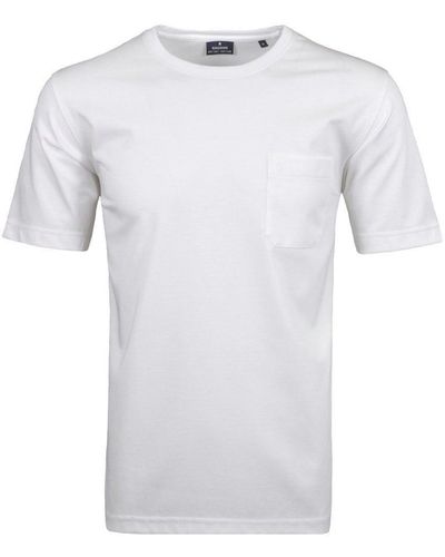 RAGMAN / He.- / round neck T-shirt soft knit - Weiß