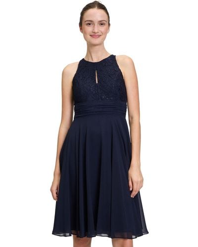 Vera Mont Minikleid mit Spitze (1-tlg) - Blau