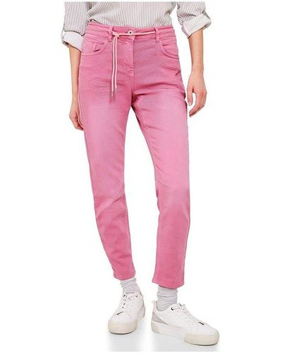 Cecil 5-Pocket-Jeans pink (1-tlg)