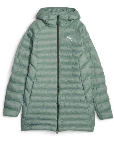 PUMA Steppjacke Jacke PackLITE Primaloft Long Hooded Jacket mit (1-St) - Grün