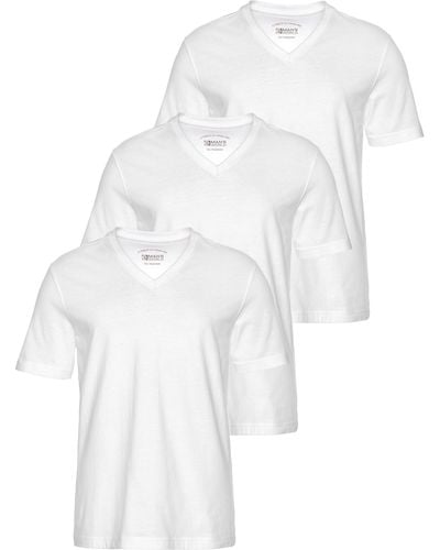Man's World Man's World V- (Packung, 3-tlg., 3er-Pack) perfekt als Unterzieh T-shirt - Weiß